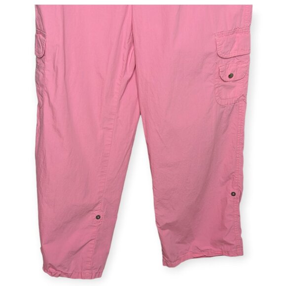 Caribbean Joe Pink Cropped Cargo Pants with Adjustable Length Size 8 - Picture 4 of 14